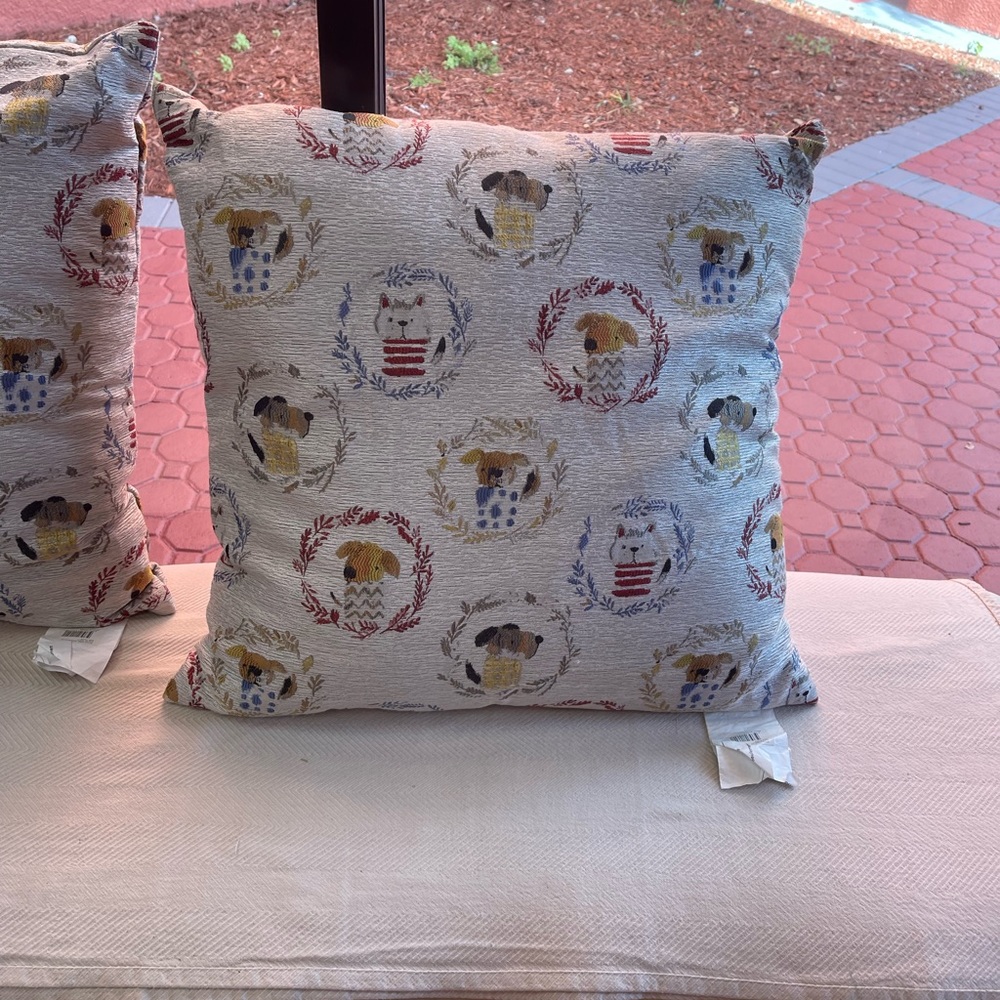 Large adorable dog theme pillows